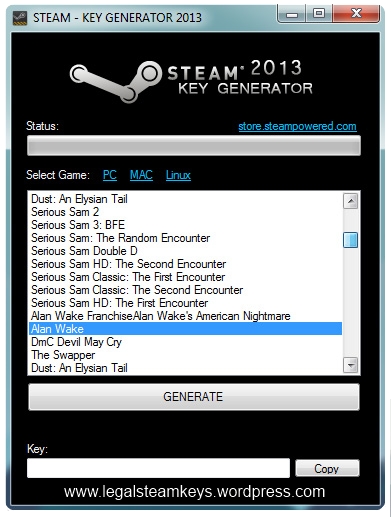 steam code generator for mac